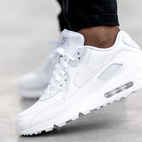 nike air max white leather